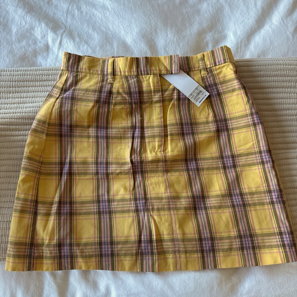 BB Dakota Yellow Plaid Women's Skirt